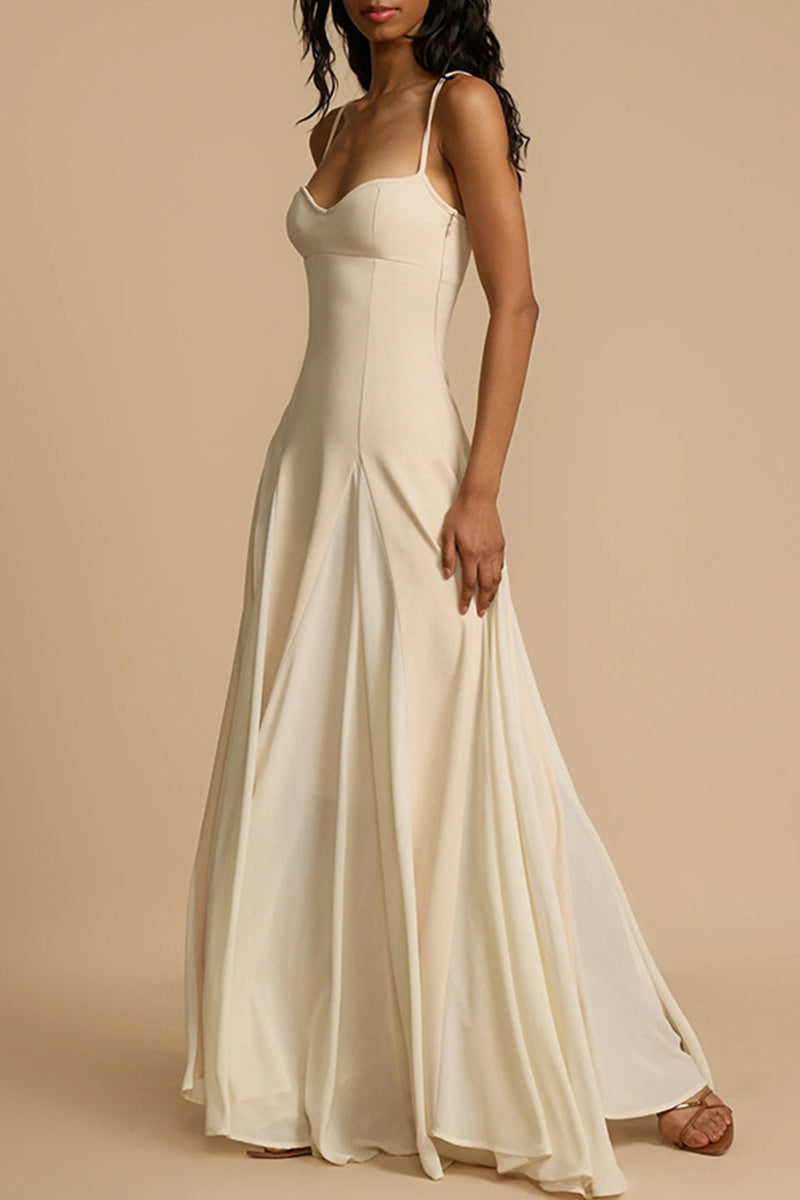 JAMMY - CHIC SOLID V-NECK SLIP DRESS