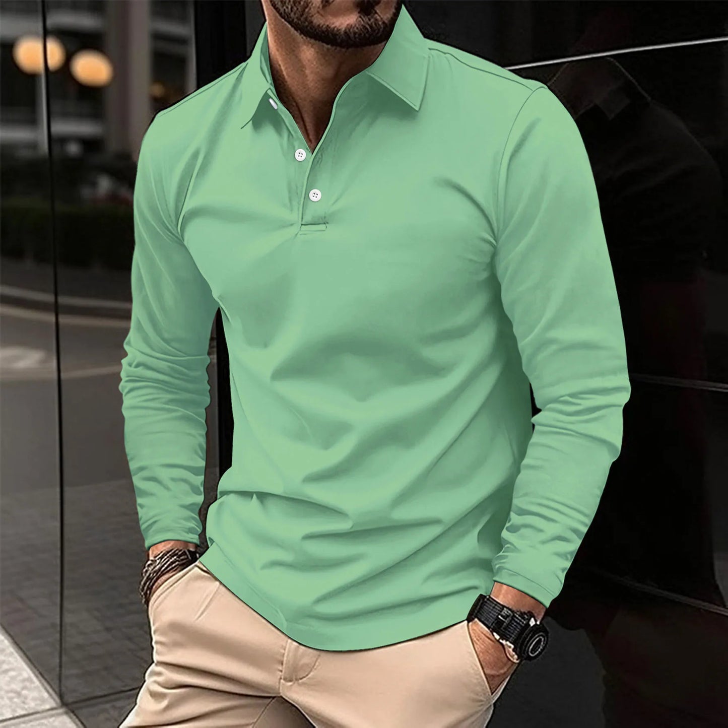 DOUG - RELAXED LONG-SLEEVE POLO