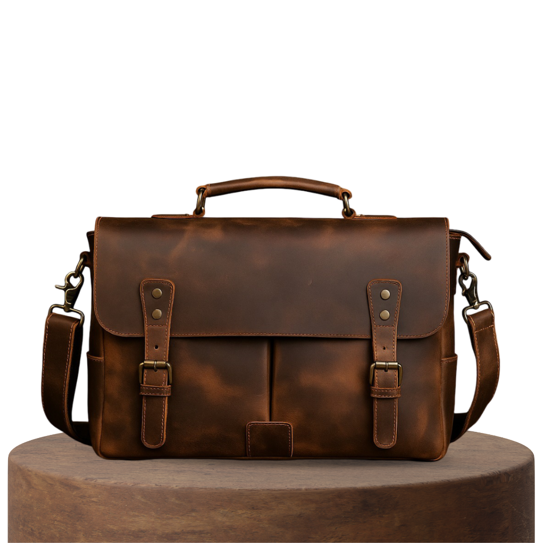 Clinton | Retro Leather Messenger Bag