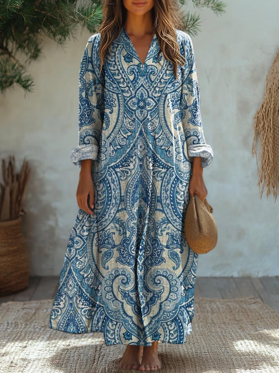 RET - VINTAGE CHARM FLORAL PRINT MIDI DRESS