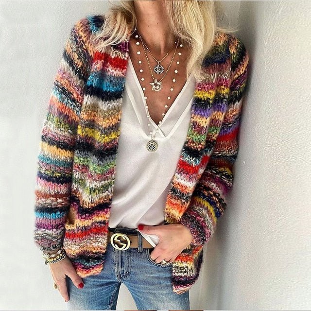 CANDACE - VIBRANT HUES SOFT PLUSH CARDIGAN