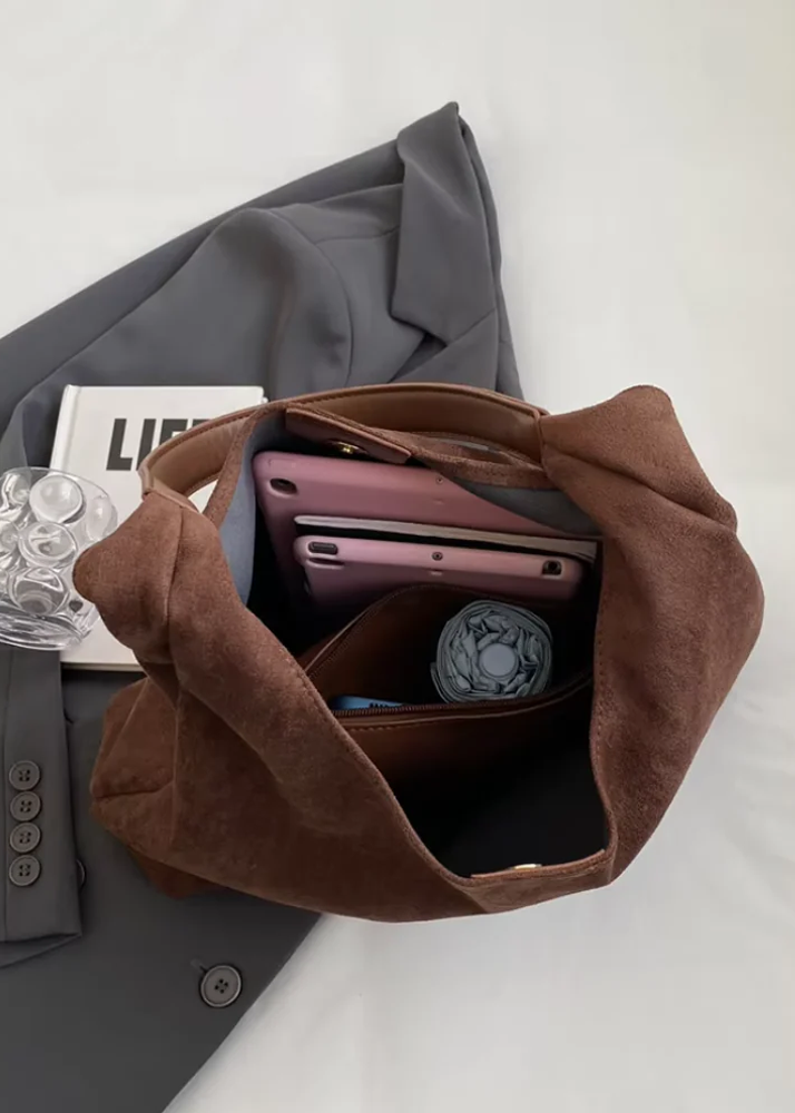 CAPRI - VINTAGE STYLE SUEDE HANDBAG TOTE