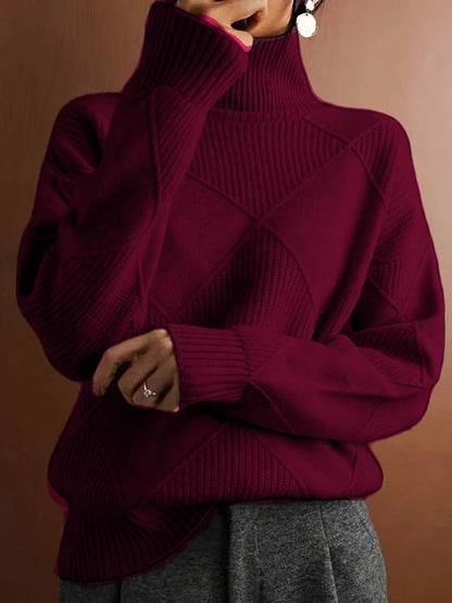 Jessie | Knitted Sweater with High Collar