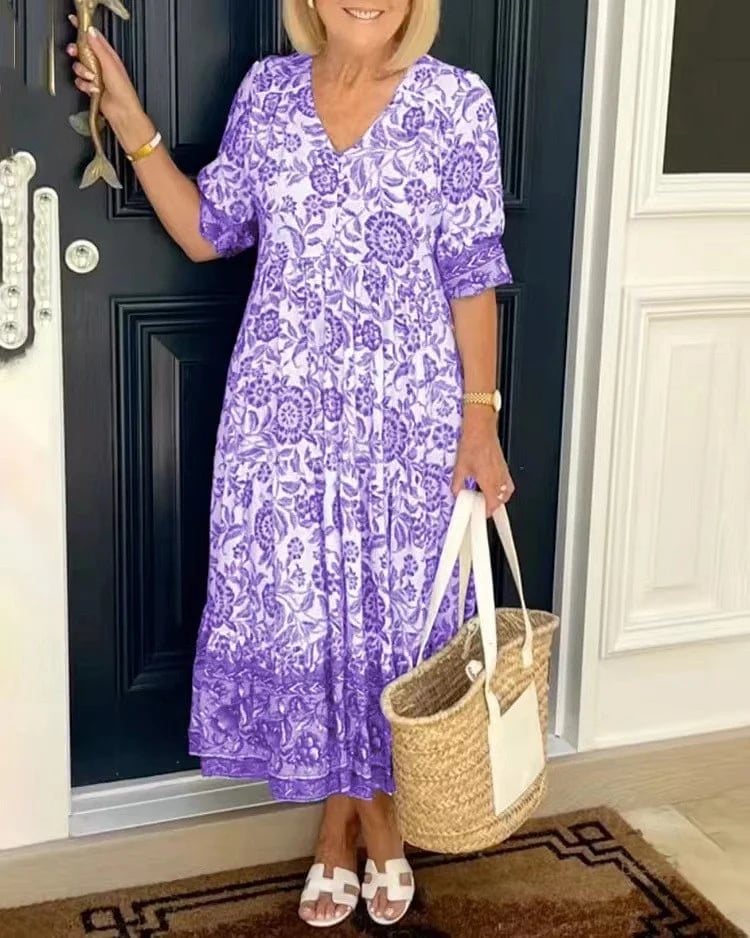 MAINE - V-NECK BOHO DRESS