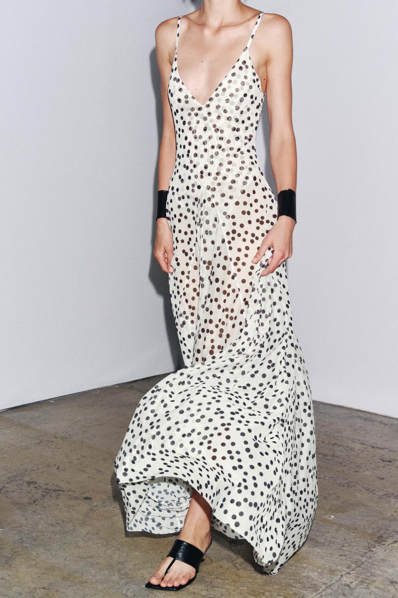 KENZIE - VINTAGE INSPIRED DOT MAXI DRESS