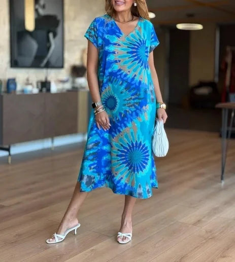 EALA - ETHNIC TIE-DYE BEACH DRESS