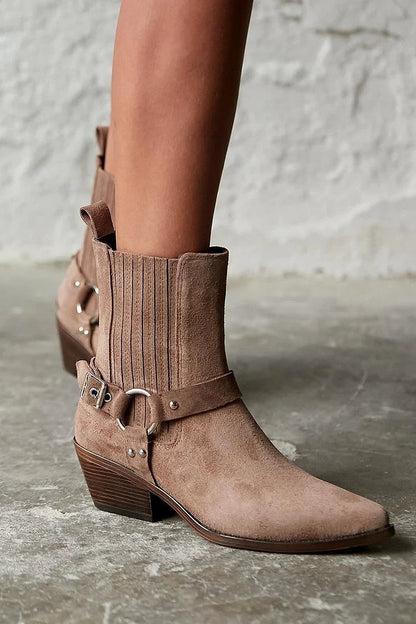 Aria® | Western Ankle Boots Made of Suede