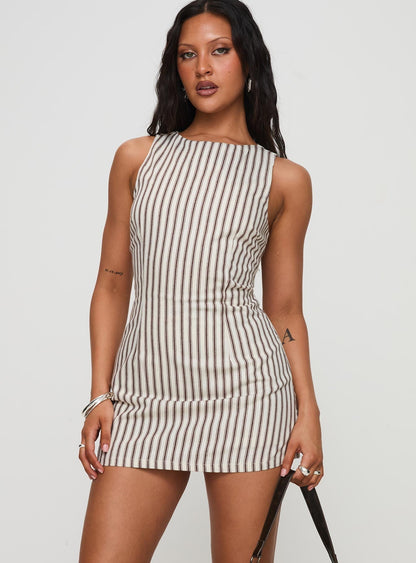 YVETTE - CHIC STRIPE MINI DRESS