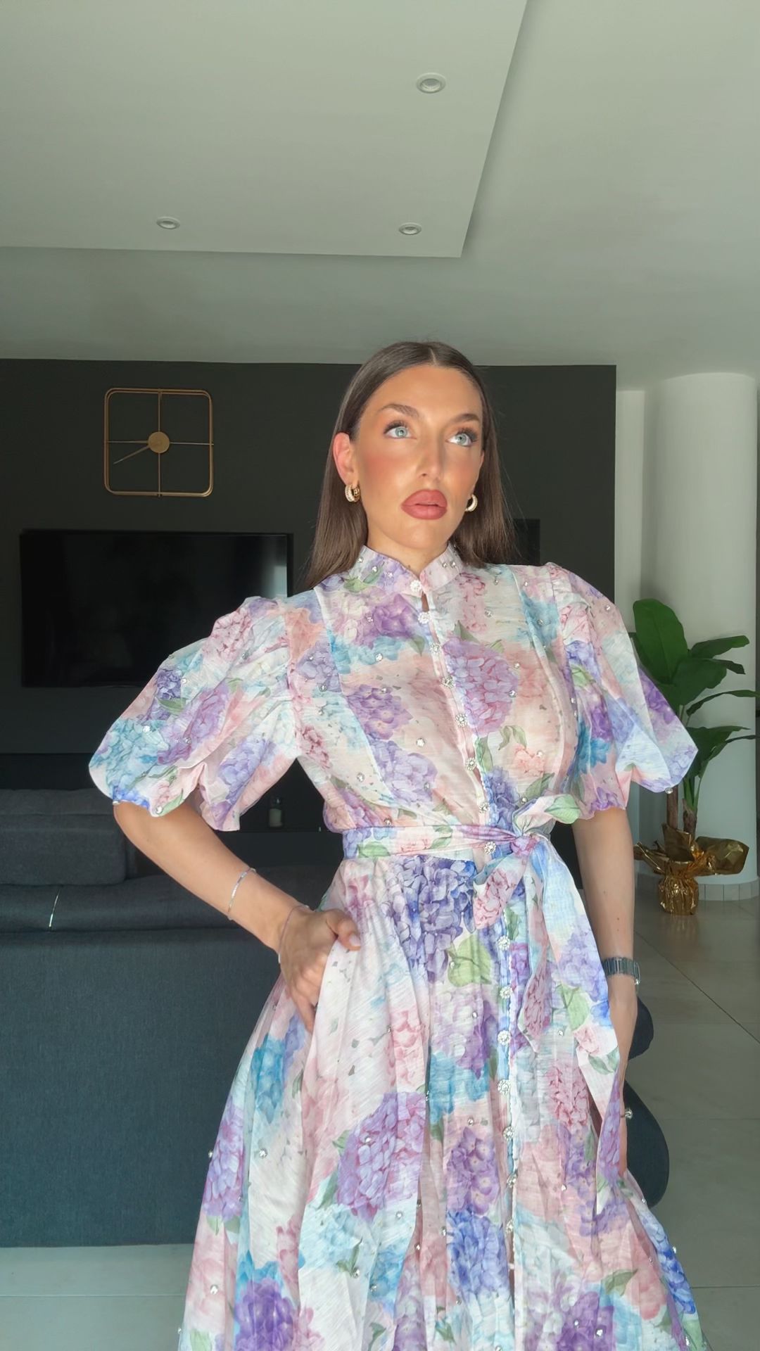 WINONA - BOHO MAXI DRESS WITH BELT AND SLEEVES