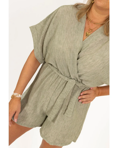 CHARICE - SUMMER ESCAPE LINEN ROMPER