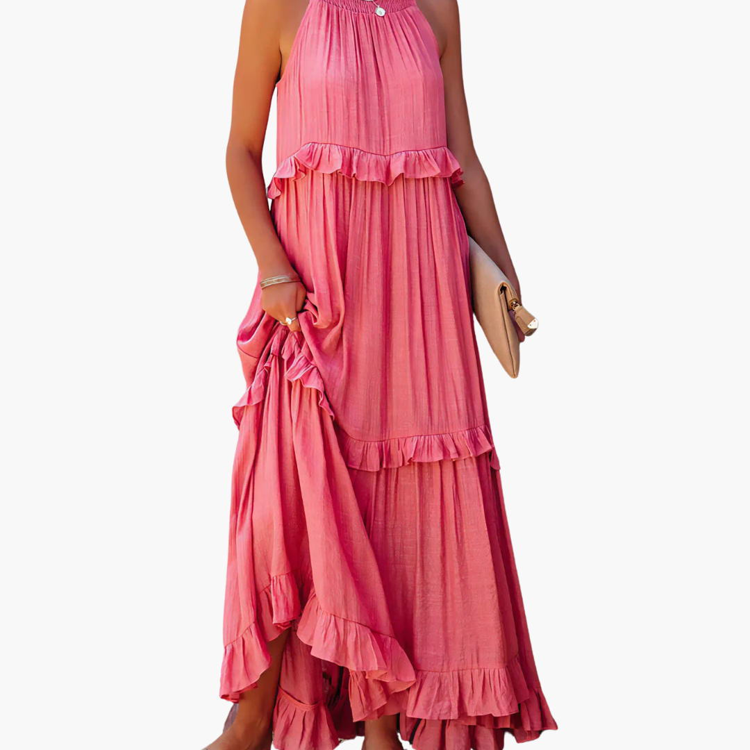 DIVINA - LIGHT RUFFLE STYLE DRESS