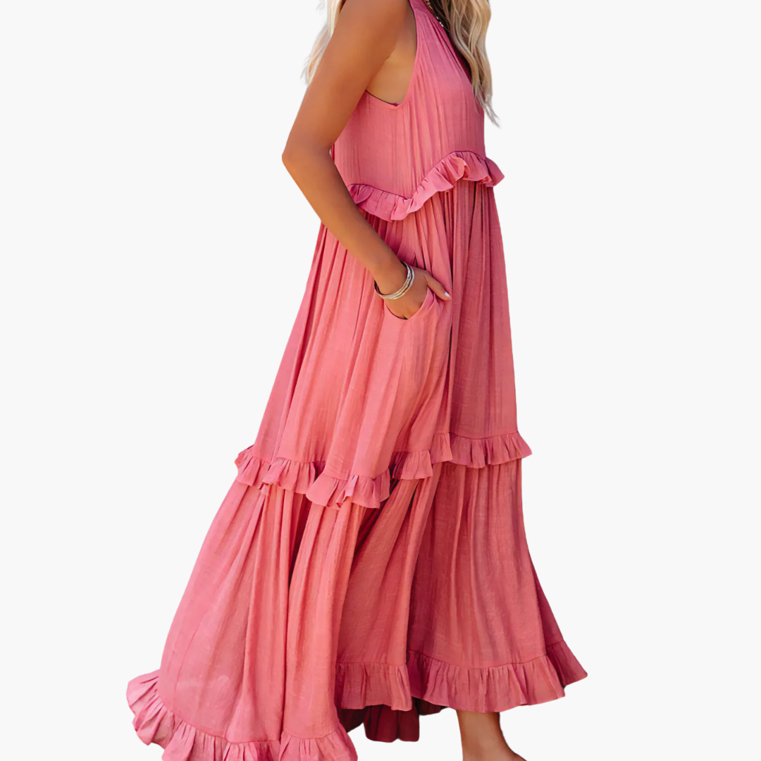 DIVINA - LIGHT RUFFLE STYLE DRESS