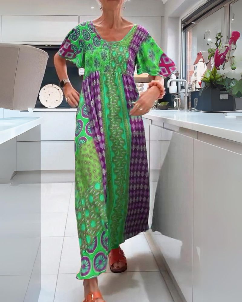 HERMINA - COLORED BOHEMIAN DRESS