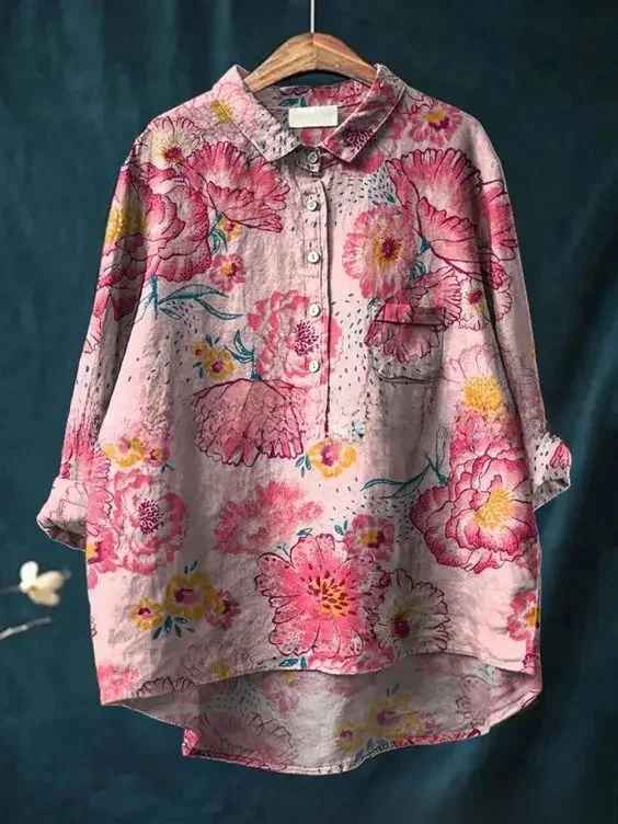 Barbra | Floral Art Print Shirt