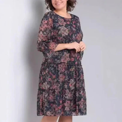 ECAY - CLASSIC BLOSSOM CREW NECK DRESS