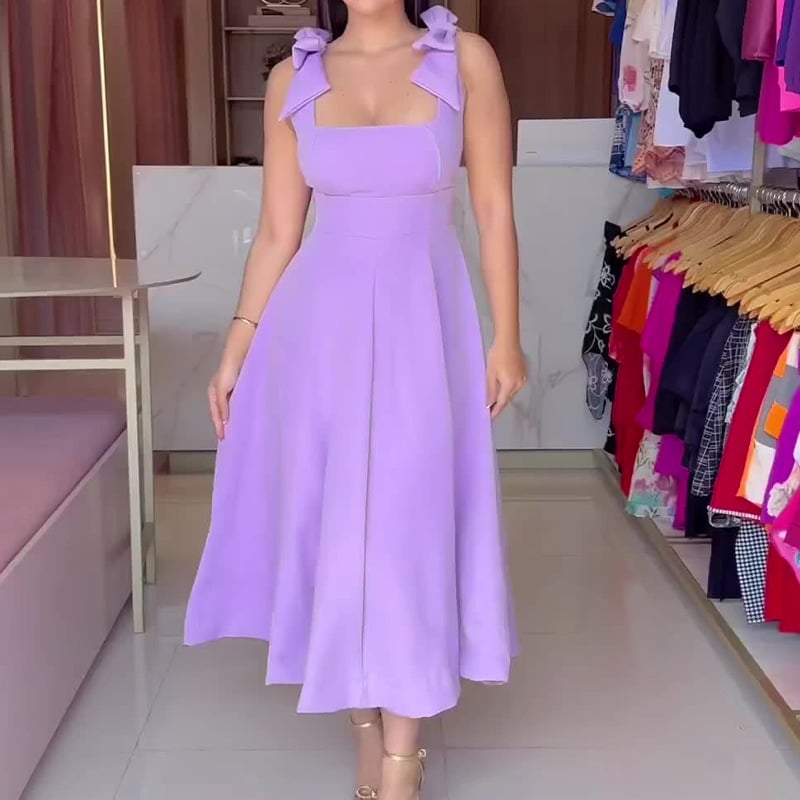 KENDALL - ELEGANT BOW BACKLESS DRESS