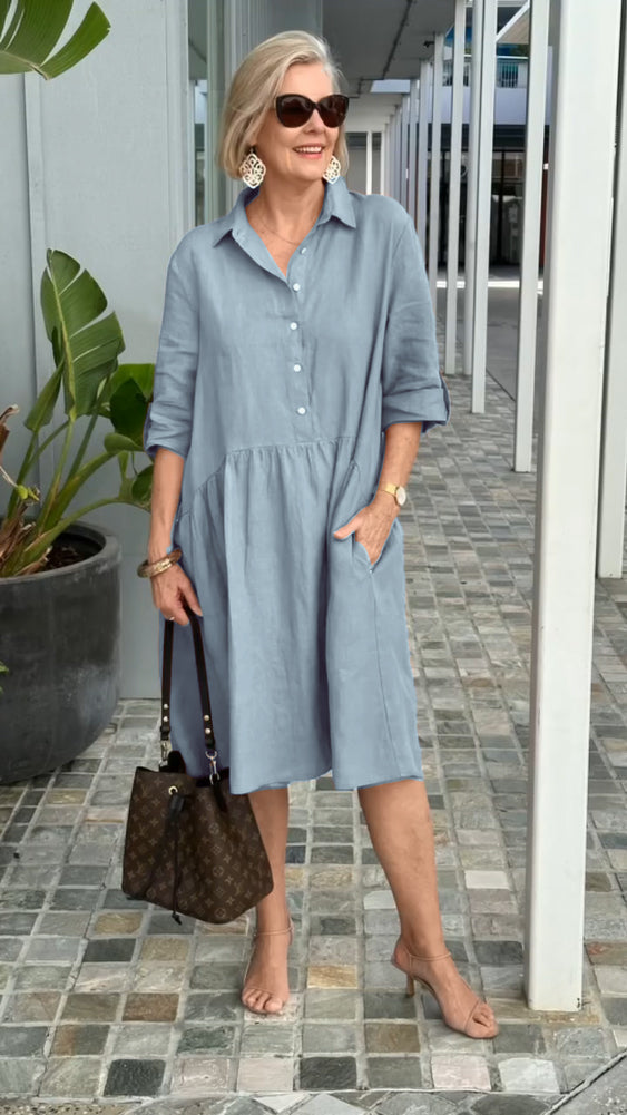 KINSLEY - FRESH BREEZE LINEN DRESS