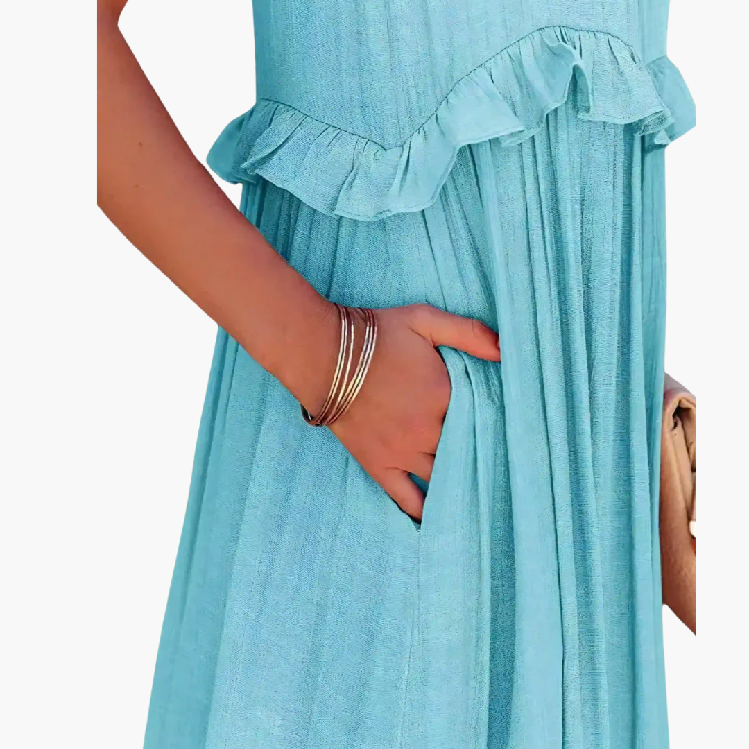 DIVINA - LIGHT RUFFLE STYLE DRESS