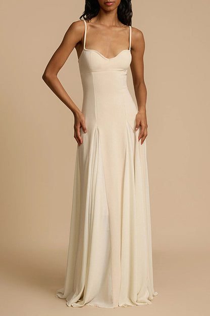 JAMMY - CHIC SOLID V-NECK SLIP DRESS