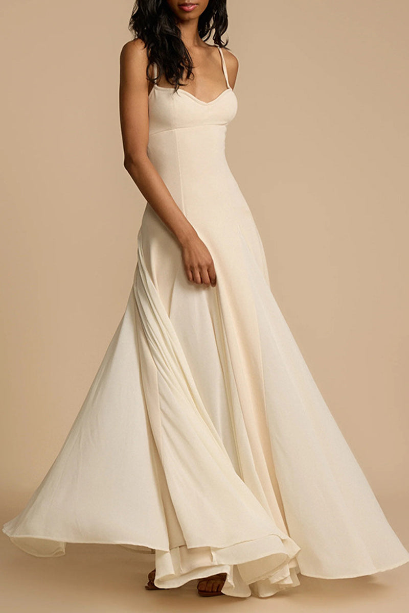 JAMMY - CHIC SOLID V-NECK SLIP DRESS