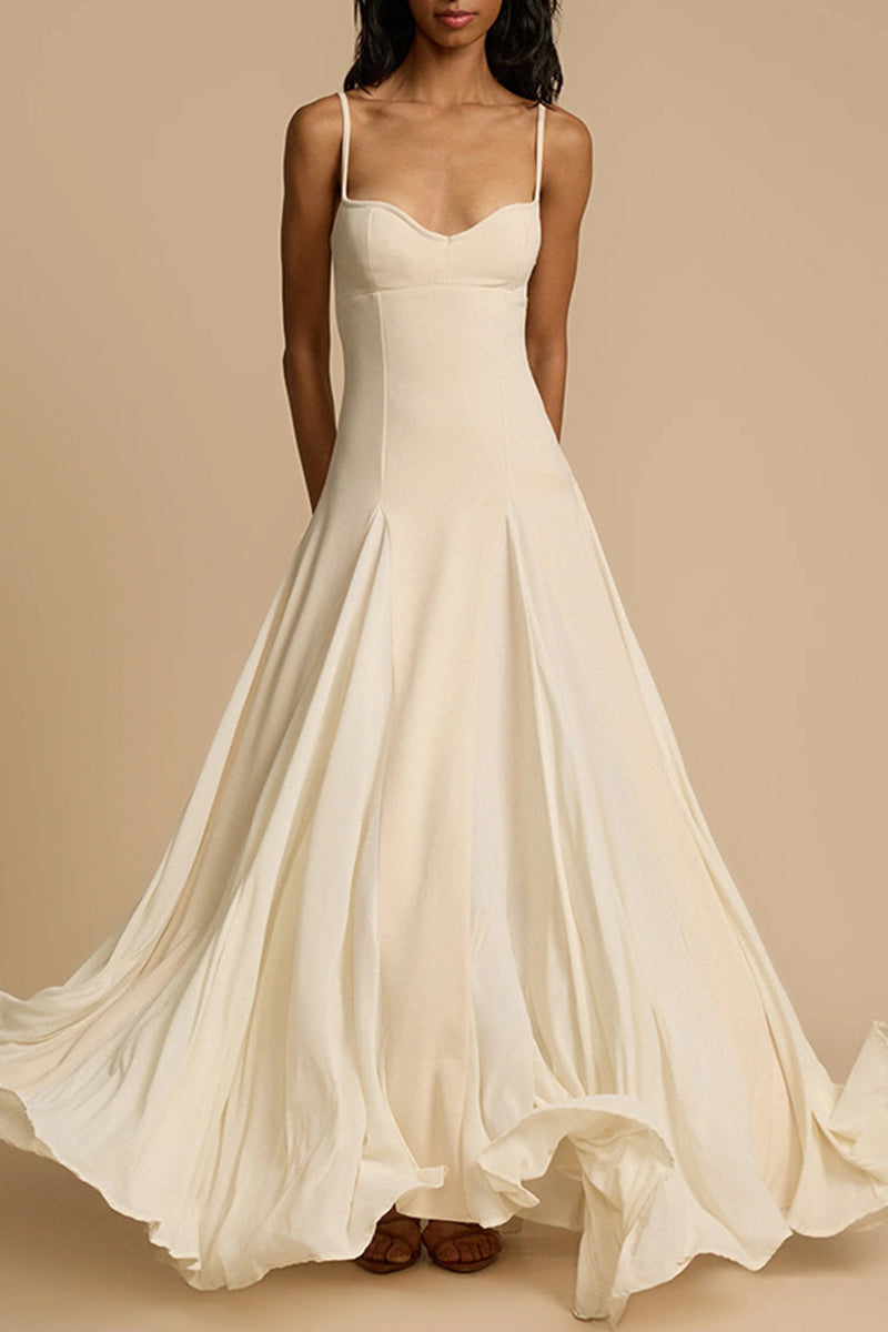 JAMMY - CHIC SOLID V-NECK SLIP DRESS