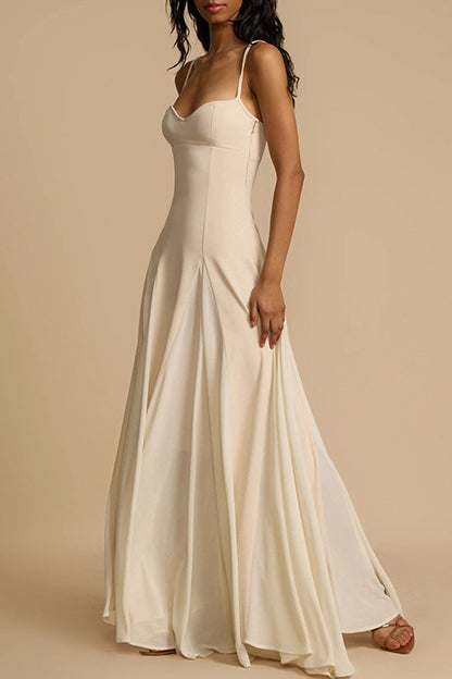 JAMMY - CHIC SOLID V-NECK SLIP DRESS