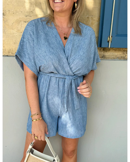 CHARICE - SUMMER ESCAPE LINEN ROMPER