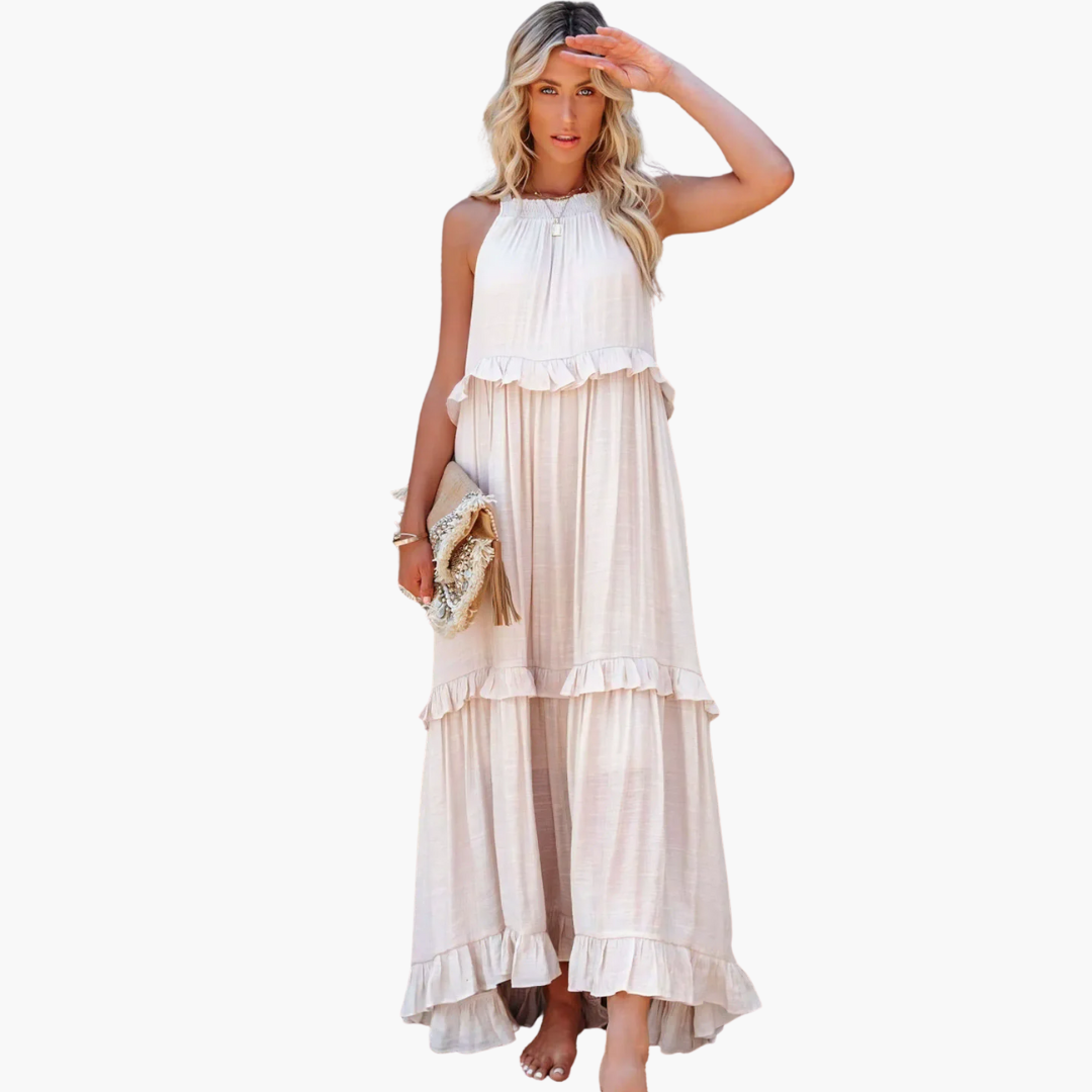 DIVINA - LIGHT RUFFLE STYLE DRESS