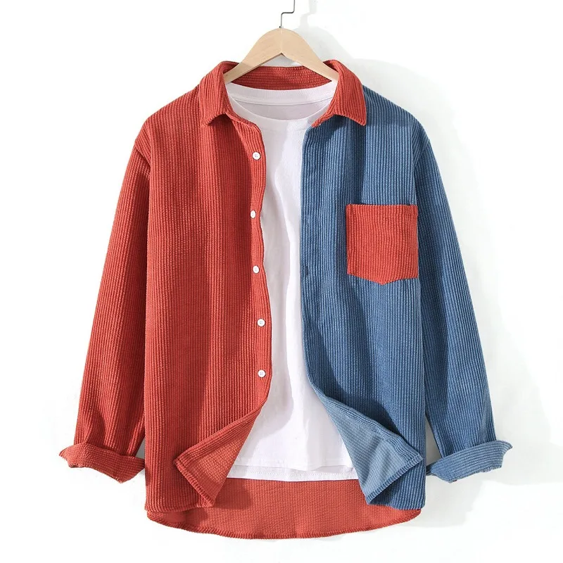 FITZGERALD - MIXED CORDUROY BUTTON-UP SHIRT