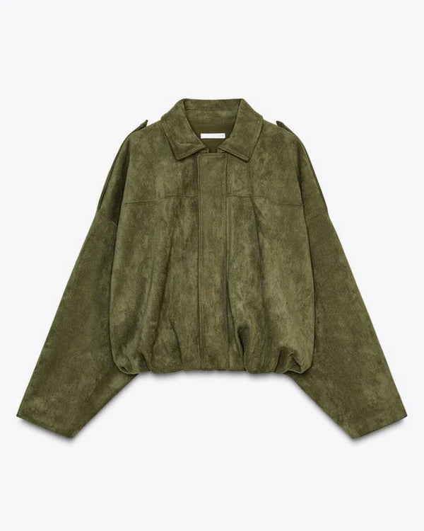 ADA - FAUX SUEDE  BOMBER JACKET