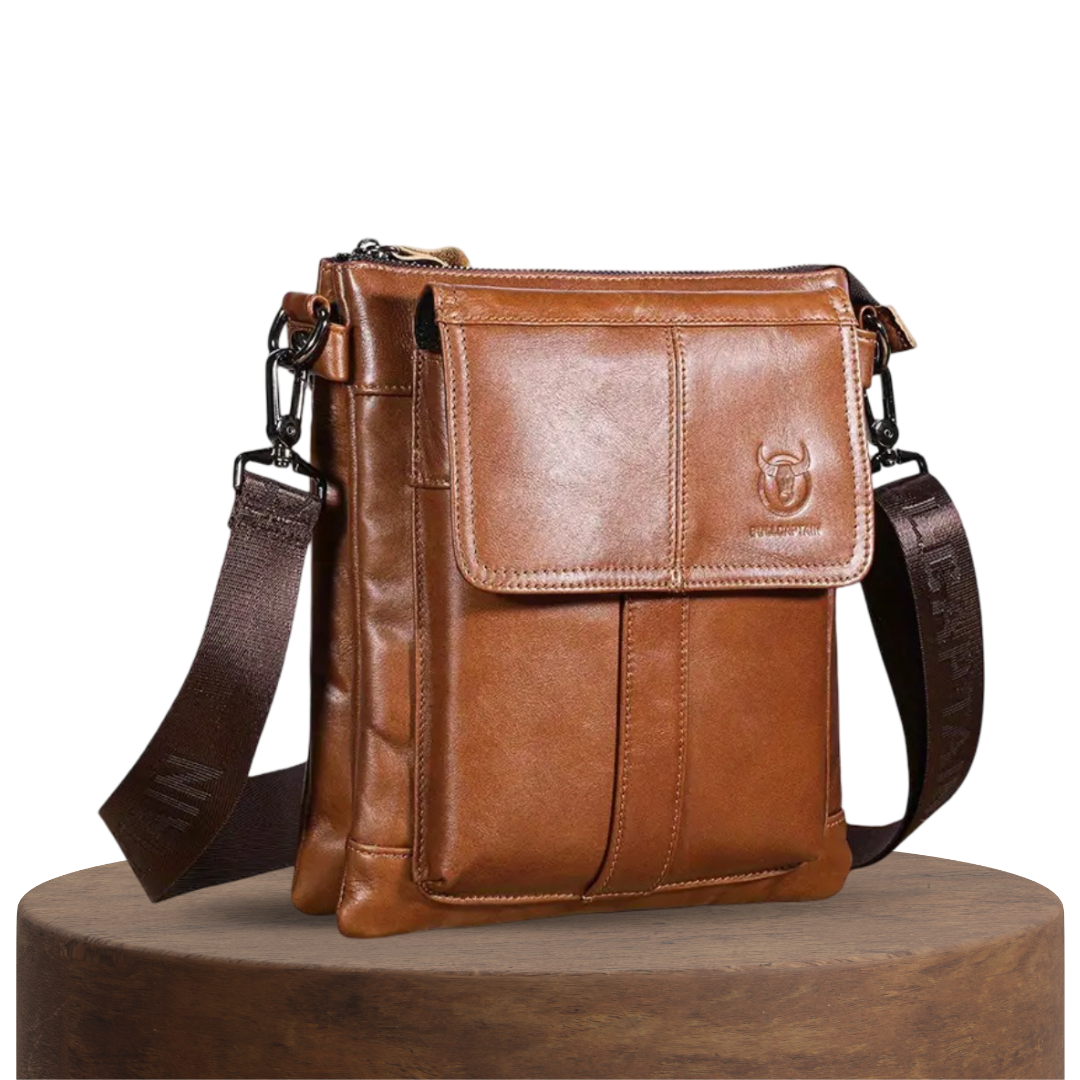 Colton | Slim Leather Crossbody with Flap Pocket Design