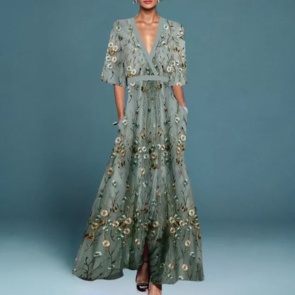 Jamie | Elegant Maxi Dress with Floral Pattern