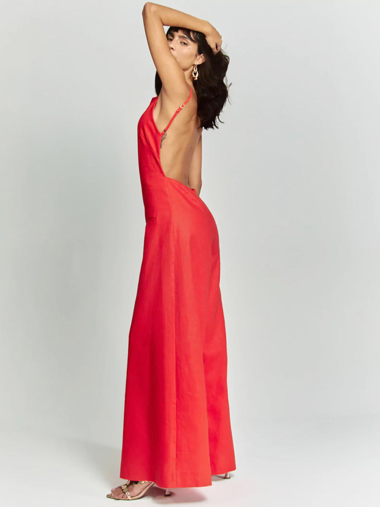JOLENE - ELEGANT HALTER JUMPSUIT