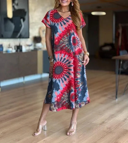 EALA - ETHNIC TIE-DYE BEACH DRESS