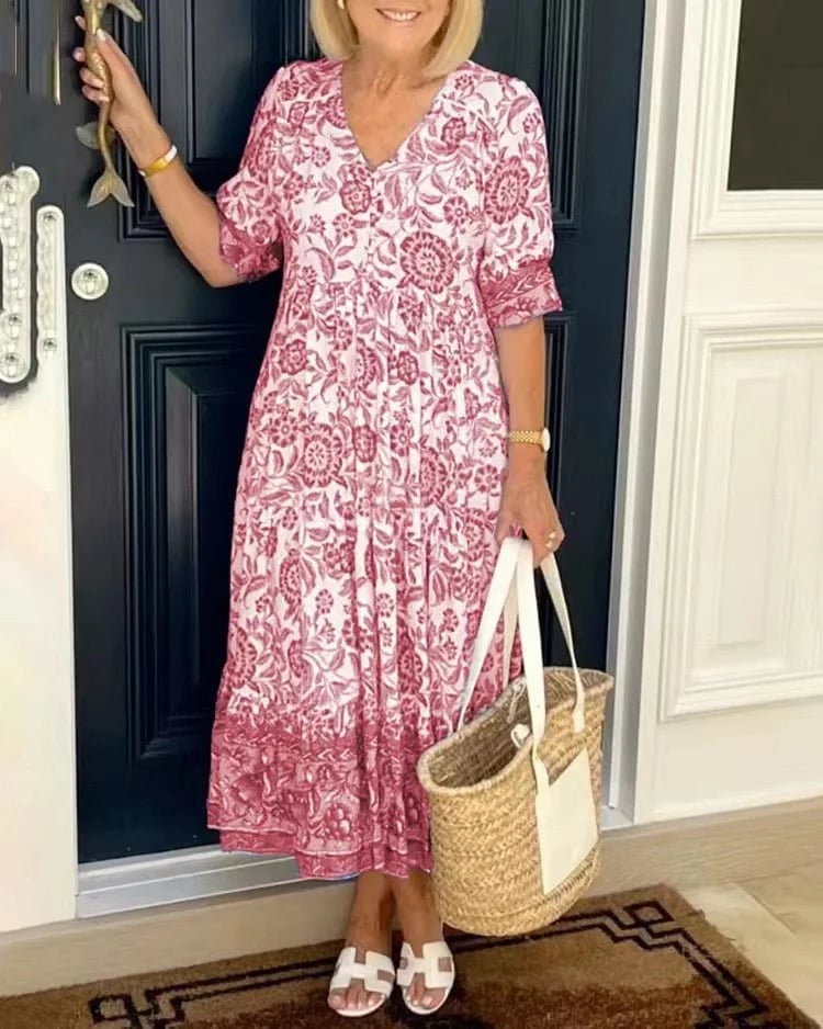 MAINE - V-NECK BOHO DRESS