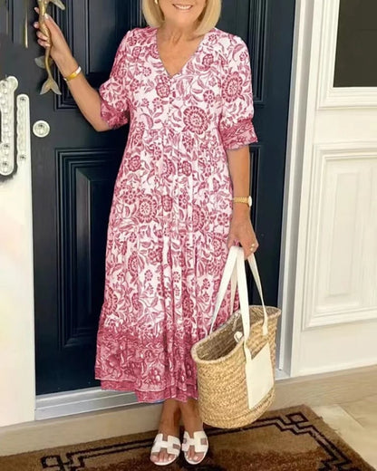MAINE - V-NECK BOHO DRESS