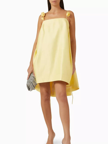 CALLIE - BACKLESS ROSE CHARM DRESS