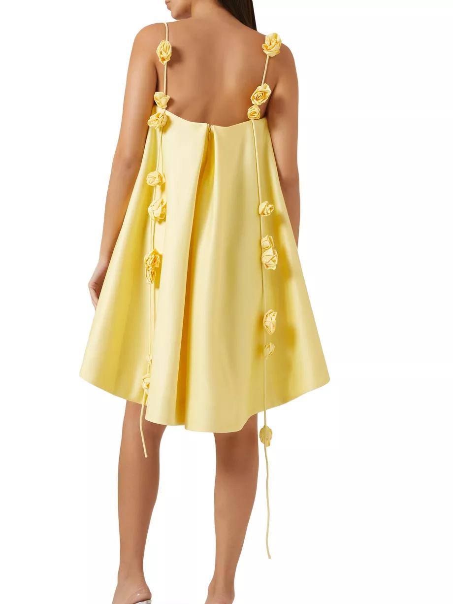 CALLIE - BACKLESS ROSE CHARM DRESS