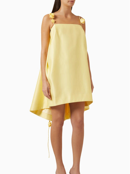 CALLIE - BACKLESS ROSE CHARM DRESS