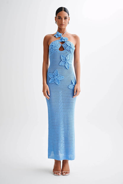 BELLEZA - FLOWING SILHOUETTE CROCHET MAXI DRESS