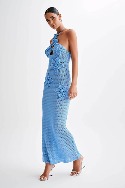 BELLEZA - FLOWING SILHOUETTE CROCHET MAXI DRESS