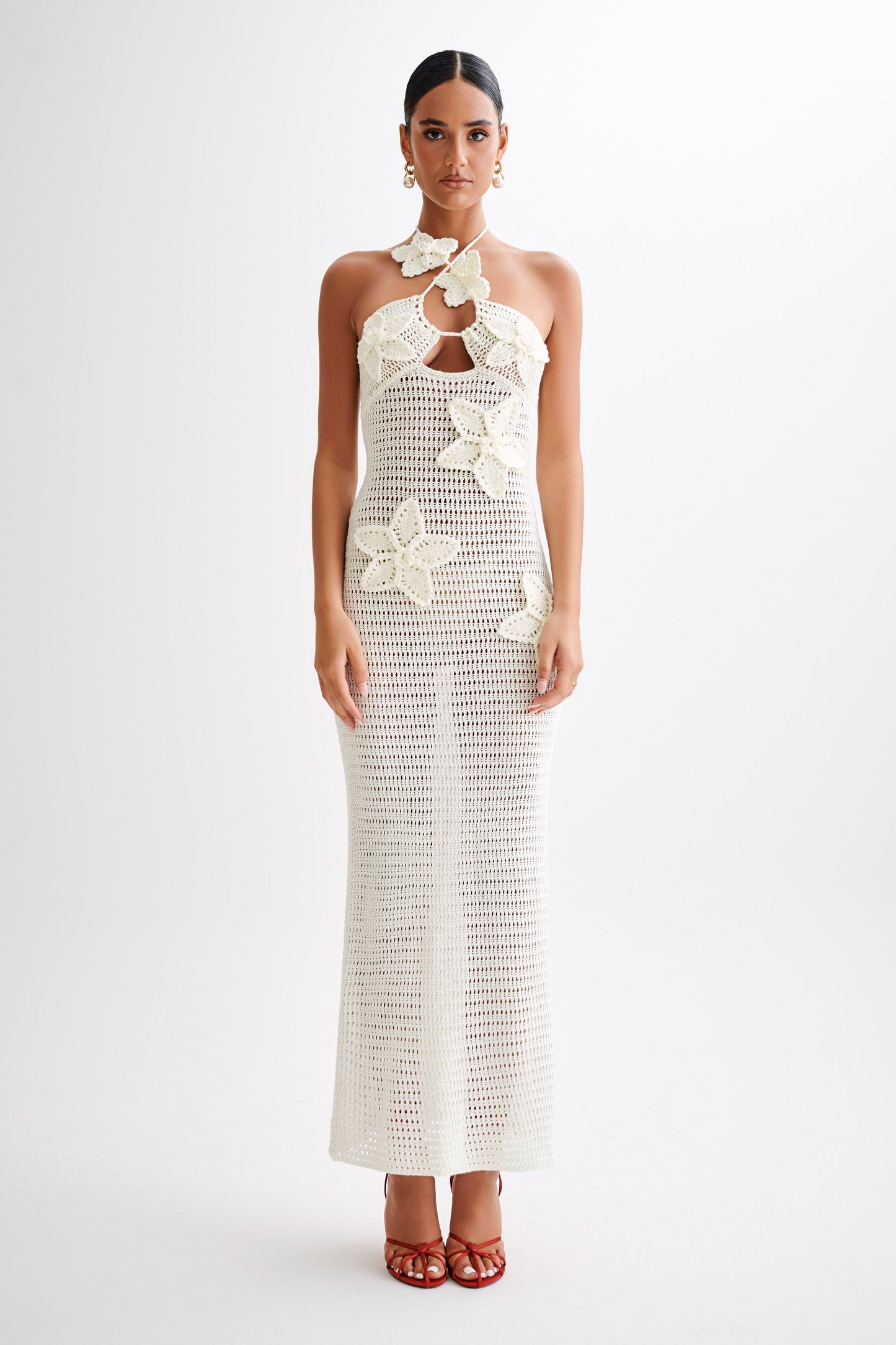 BELLEZA - FLOWING SILHOUETTE CROCHET MAXI DRESS