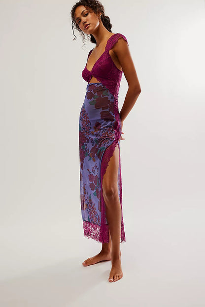 BERNICE - STUNNING FLORAL MAXI SLIP DRESS