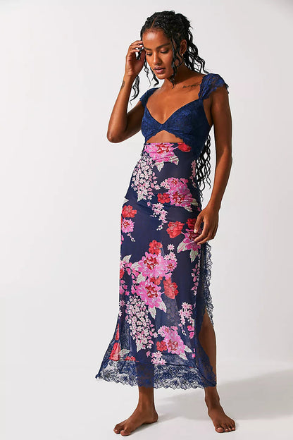BERNICE - STUNNING FLORAL MAXI SLIP DRESS
