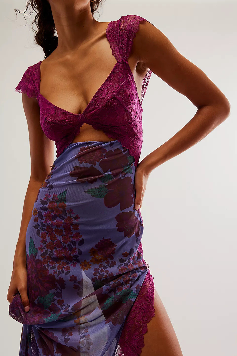 BERNICE - STUNNING FLORAL MAXI SLIP DRESS