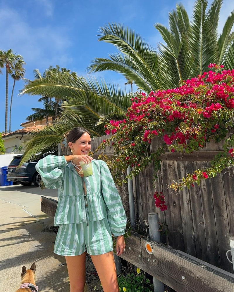 JOURNEE - MODERN COMFORT STRIPED SET