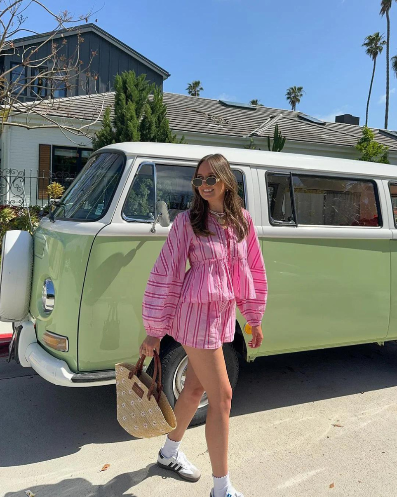 JOURNEE - MODERN COMFORT STRIPED SET