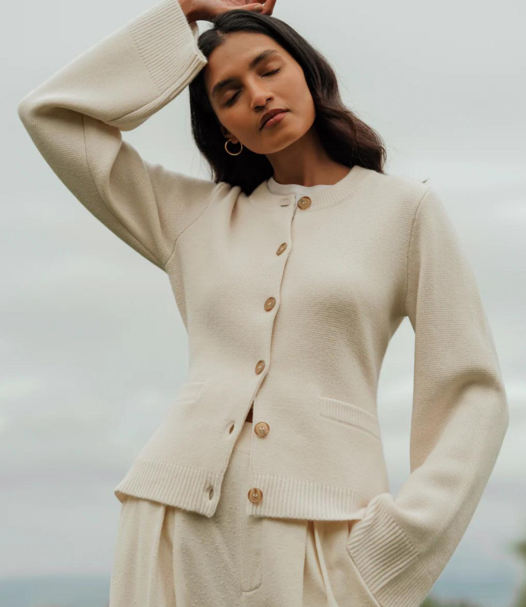 BELLAMY - BELL SLEEVE PLAIN CARDIGAN