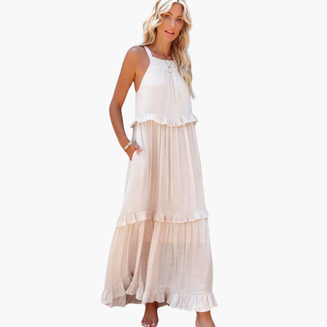 DIVINA - LIGHT RUFFLE STYLE DRESS
