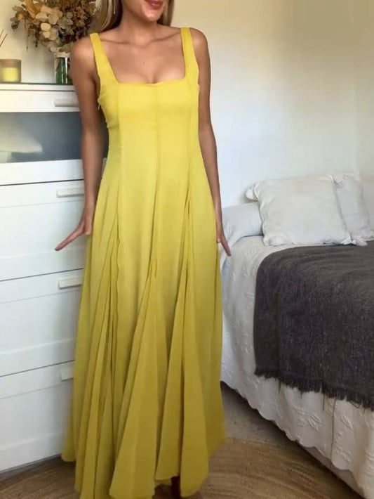 STORI - SQUARE NECK STRAPPY MAXI DRESS FOR EVENTS